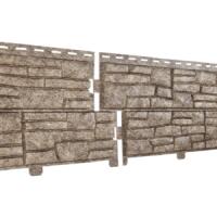 Фасадная панель U-Plast ПВХ Стоун Хаус Сланец Бурый