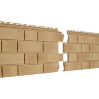 Фасадная панель U-Plast ПВХ Стоун Хаус S-Lock Клинкер Балтик Светлая Медь