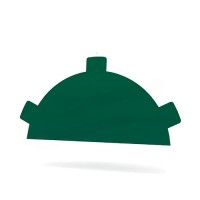 Заглушка конька круглого R80 простая ПЭ 0.45мм RAL6005
