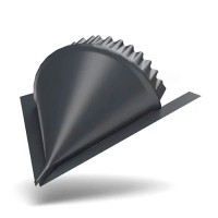 Заглушка конька круглого конусная 0.45мм ПЭ RAL7024