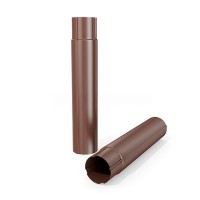 Труба круглая 3м VEGASTOK 125х90 мм RAL 8017