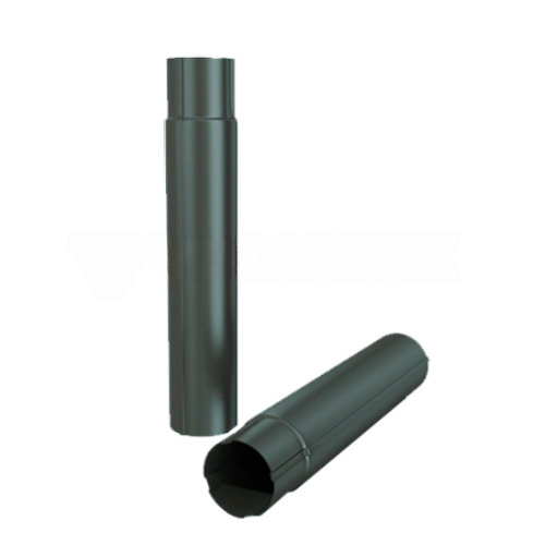 Труба круглая 3м VEGASTOK 125х90 мм RAL 7024