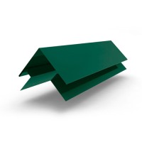 Планка угла наружного сложного 2000x75x75, 0.45 мм RAL 6005
