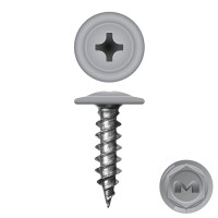 Caморез с прессшайбой острый 4,2х25 RAL 7004 (500 шт)