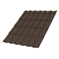 Металлочерепица Супермонтеррей MATT 0,45 мм RAL 8019