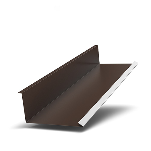 Планка примыкания нижняя 250х122х2000 0.45мм ПЭ MATT RAL 8019