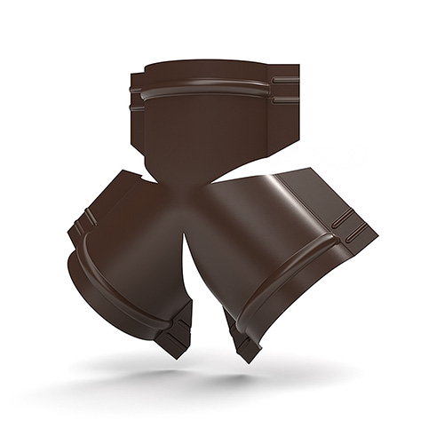 Y-образный тройник для круглого конька R80 0.45мм ПЭ RAL 8019