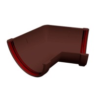 Угол желоба 135° ПВХ GrandLine 135х90 Красный (RAL 3005)