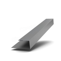 Планка J-профиль 24х18х3000 глянец RAL 7004