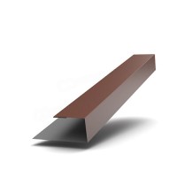 Планка J-профиль 24х18х3000 глянец RAL 8017