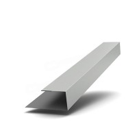 Планка J-профиль 24х18х3000 глянец RAL 9003