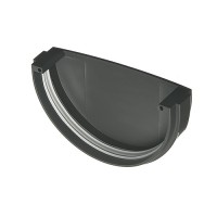 Заглушка для желоба металл KAZPROM D150 matt RAL 7024
