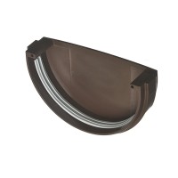 Заглушка желоба металл KAZPROM D200 matt RAL 8017
