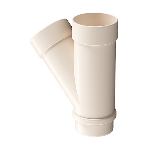 Тройник 45˚ водосточной трубы Docke Lux Латте, (RAL 1015)