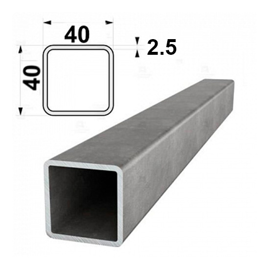Труба профильная 6м 40х40х2.5 мм