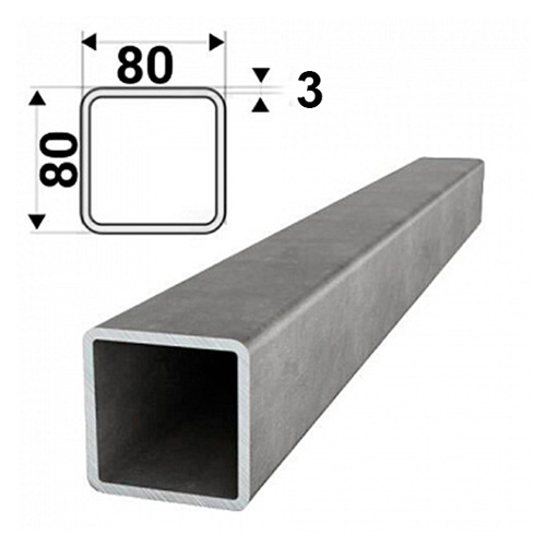 Труба профильная 6м 80х80х3 мм